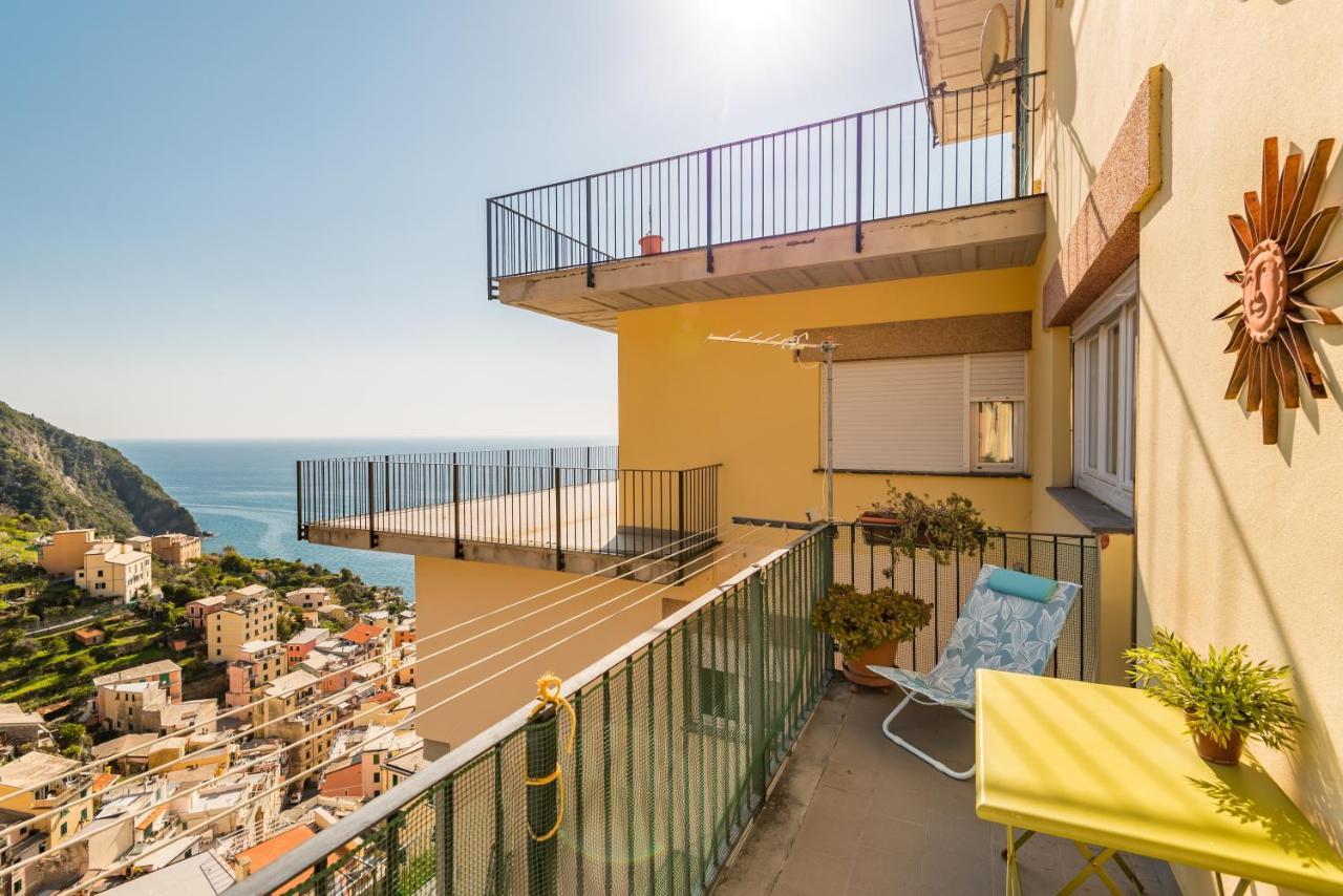 Cinque Terre D'Amare Sea View Big Apartment For Travel Lovers Riomaggiore Exteriör bild