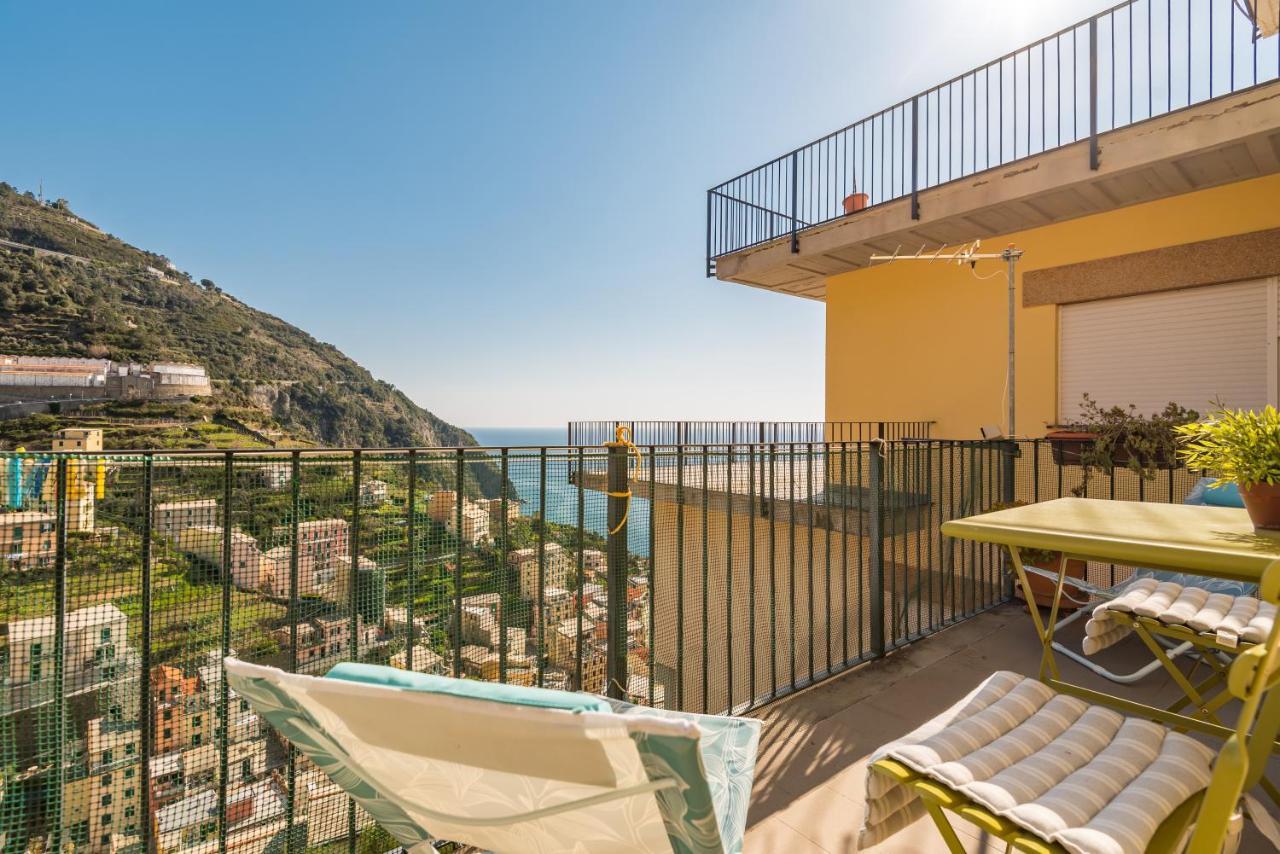 Cinque Terre D'Amare Sea View Big Apartment For Travel Lovers Riomaggiore Exteriör bild